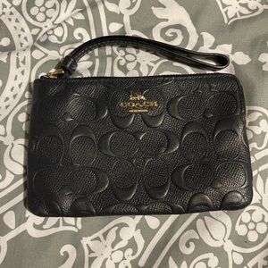 Preloved Navy Signature Coach Wristlet
